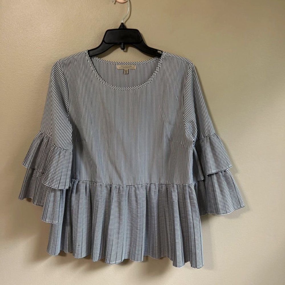 Polagram‎ medium striped 3/4 sleeved top